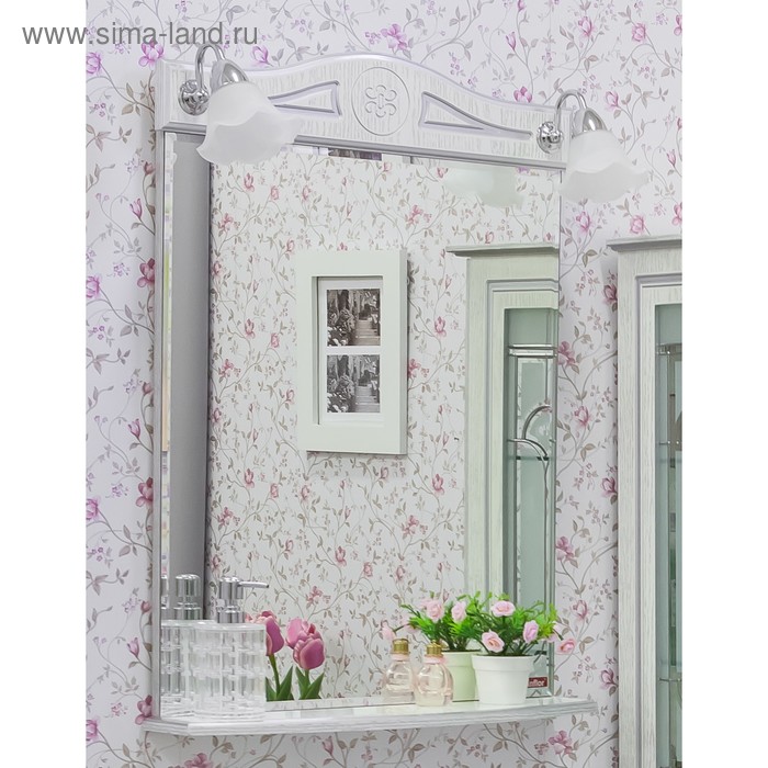 Зеркало Адель 65 белый/патина серебро
Зеркало Адель 65 белый/патина серебро