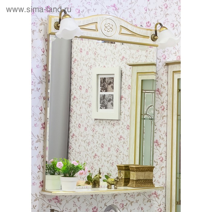 Зеркало Адель 65 белый/патина золото
Зеркало Адель 65 белый/патина золото