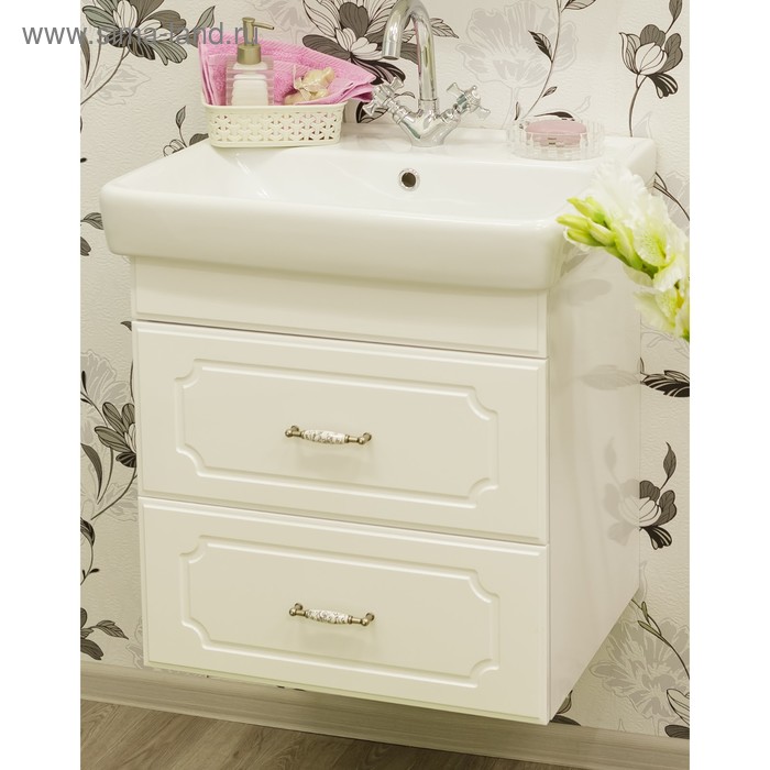 Тумба «Ксения», ширина 60 см, подвесная, с раковиной «Тигода 60»