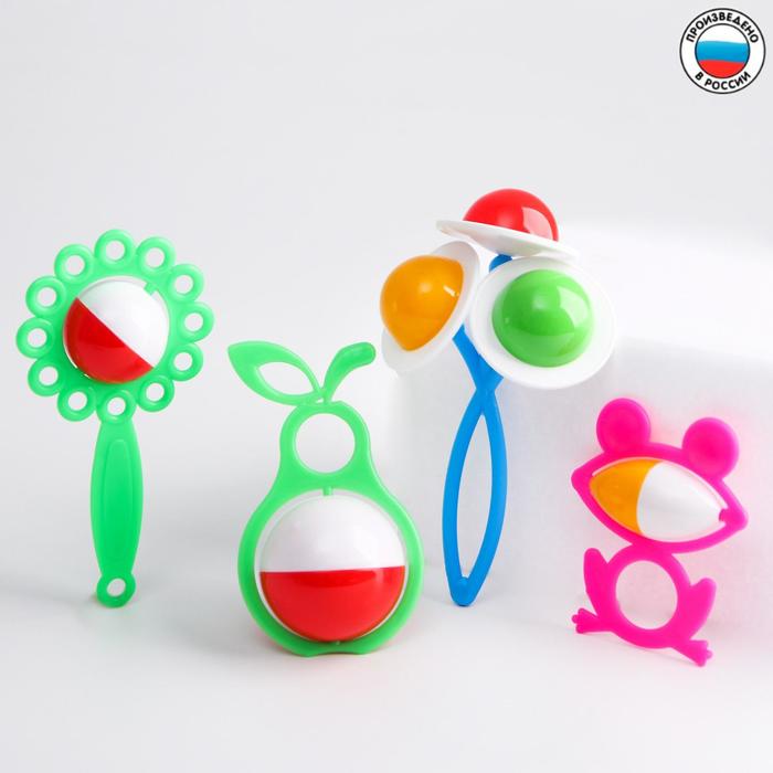 Набор погремушек «Растём вместе», 4 шт., цвета МИКС
Набор погремушек «Растём вместе», 4 шт., цвета МИКС