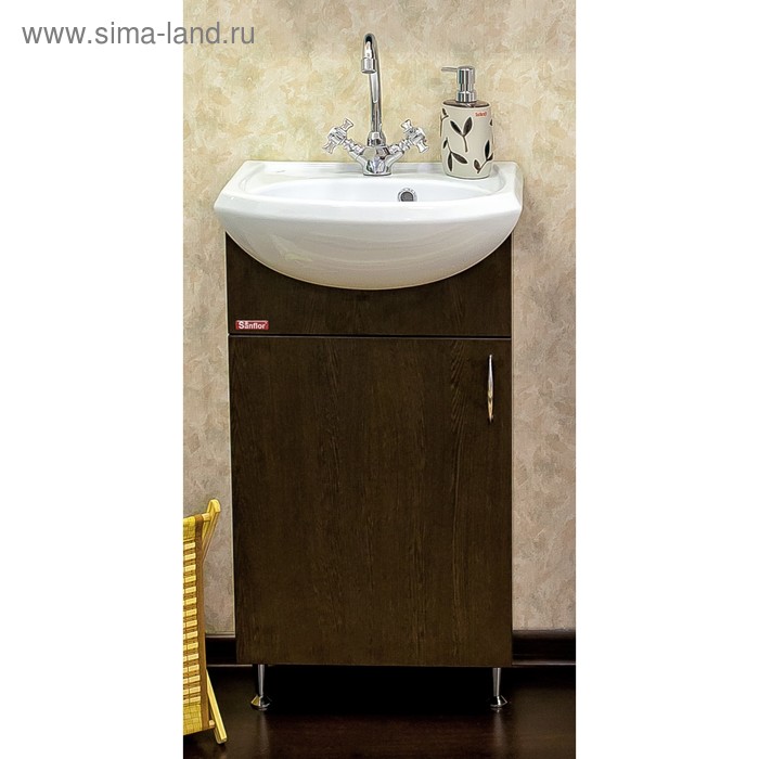Тумба «Мокко 45», цвет венге, левая, с раковиной «Уют 45»
Тумба «Мокко 45», цвет венге, левая, с раковиной «Уют 45»
