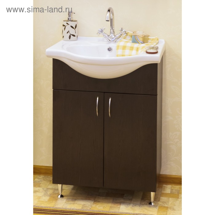 Тумба «Мокко 60», цвет венге, с раковиной «Байкал 60»
Тумба «Мокко 60», цвет венге, с раковиной «Байкал 60»