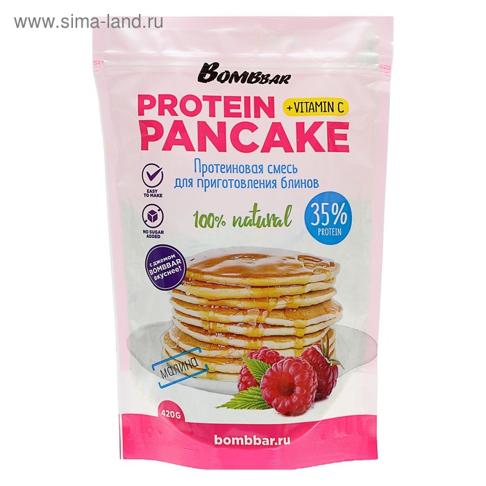 Смесь для приготовления блинов BOMBBAR, малина, 420 г
Смесь для приготовления блинов BOMBBAR, малина, 420 г