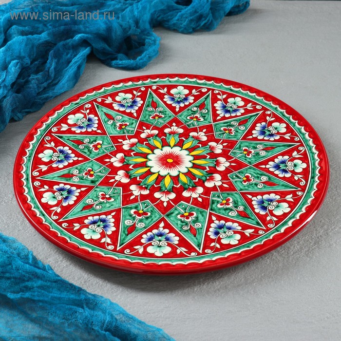 Тортовница Риштанская Керамика "Цветы", 31 см, красная
Тортовница Риштанская Керамика "Цветы", 31 см, красная