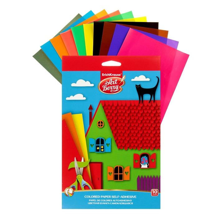 Бумага цветная самоклеящаяся В5, 10 листов,10 цветов, ErichKrause, мелованная, плотность 152 г/м2
Бумага цветная самоклеящаяся В5, 10 листов,10 цветов, ErichKrause, мелованная, плотность 152 г/м2