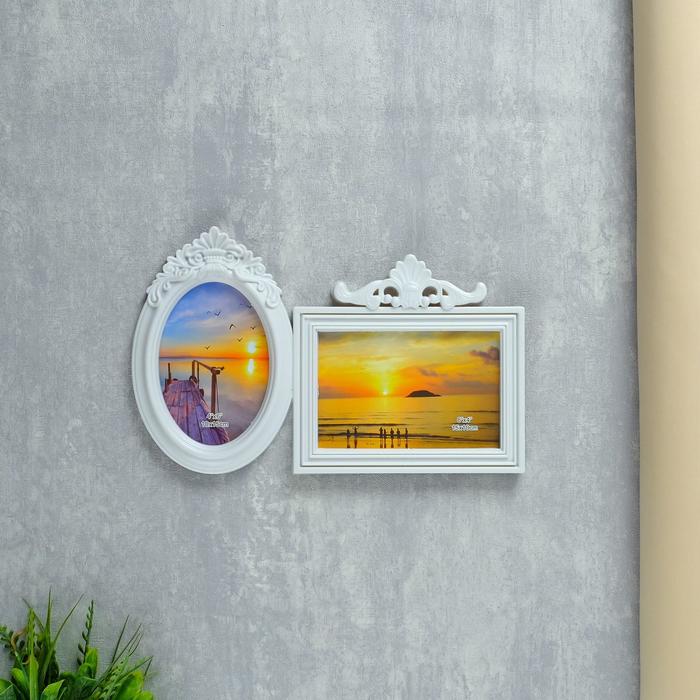 Фоторамка пластик на 2 фото 10х15 см "Классика. Вензель" белая 18,5х29,5 см
Фоторамка пластик на 2 фото 10х15 см "Классика. Вензель" белая 18,5х29,5 см