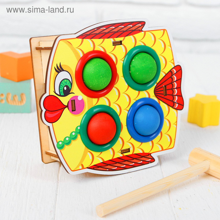 Стучалка-сортер «Рыбка», с молотком, МИКС
Стучалка-сортер «Рыбка», с молотком, МИКС