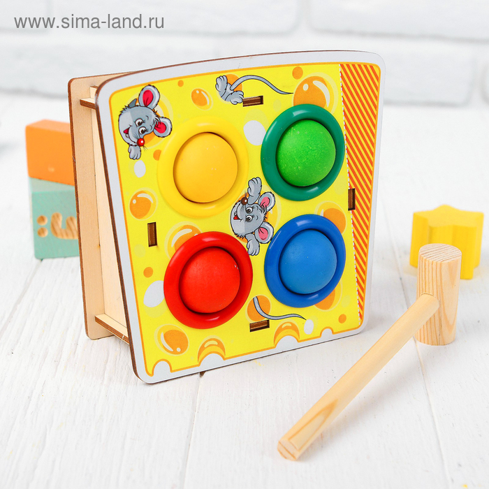 Стучалка-сортер «Сыр», с молотком, МИКС
Стучалка-сортер «Сыр», с молотком, МИКС