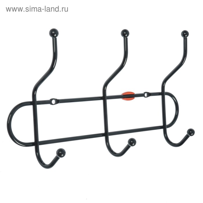 Вешалка настенная 3 крючка «Дружба», цвет чёрный 
Вешалка настенная 3 крючка «Дружба», цвет чёрный