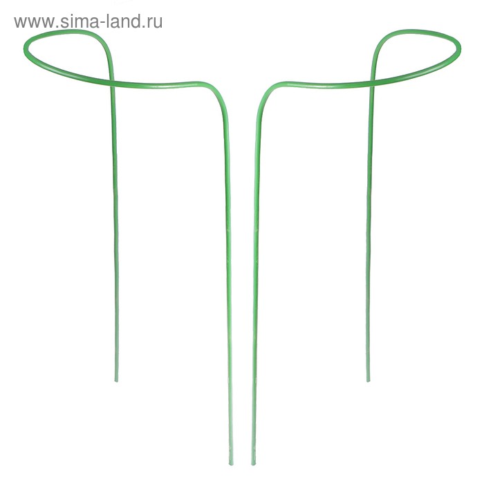 фото Кустодержатель, d = 30 см, h = 120 см, ножка d = 1 см, металл, набор 2 шт., зелёный, парный весна