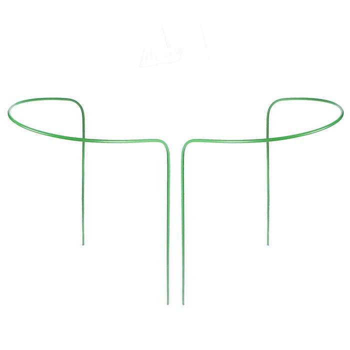 фото Кустодержатель, d = 30 см, h = 90 см, ножка d = 1 см, металл, набор 2 шт., зелёный весна