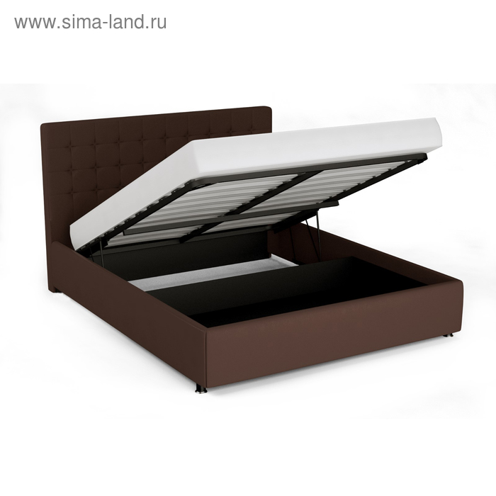 фото Кровать «ла скала» с пм, 1400×2000 мм, ортопедическое основание, цвет шоколад архитектория