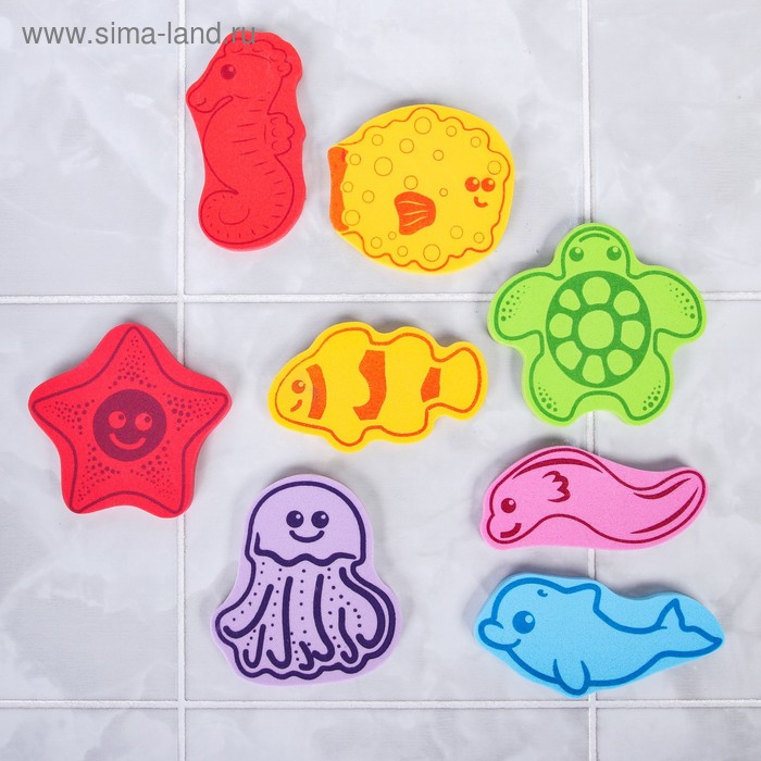 Набор игрушек для ванны «Учим морских животных»: фигурки-стикеры из EVA, 8 шт.
Набор игрушек для ванны «Учим морских животных»: фигурки-стикеры из EVA, 8 шт.