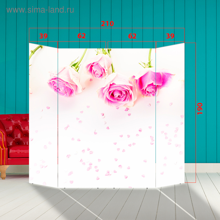 Ширма - Фотозона "Нежные розы" 210×190см
Ширма - Фотозона "Нежные розы" 210×190см