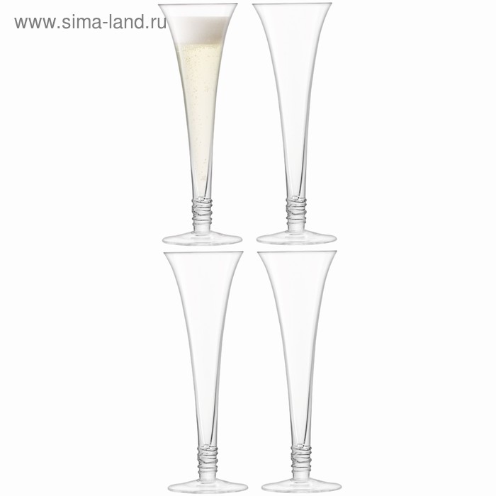 Набор из 4 бокалов-флейт Prosecco, 140 мл
Набор из 4 бокалов-флейт Prosecco, 140 мл