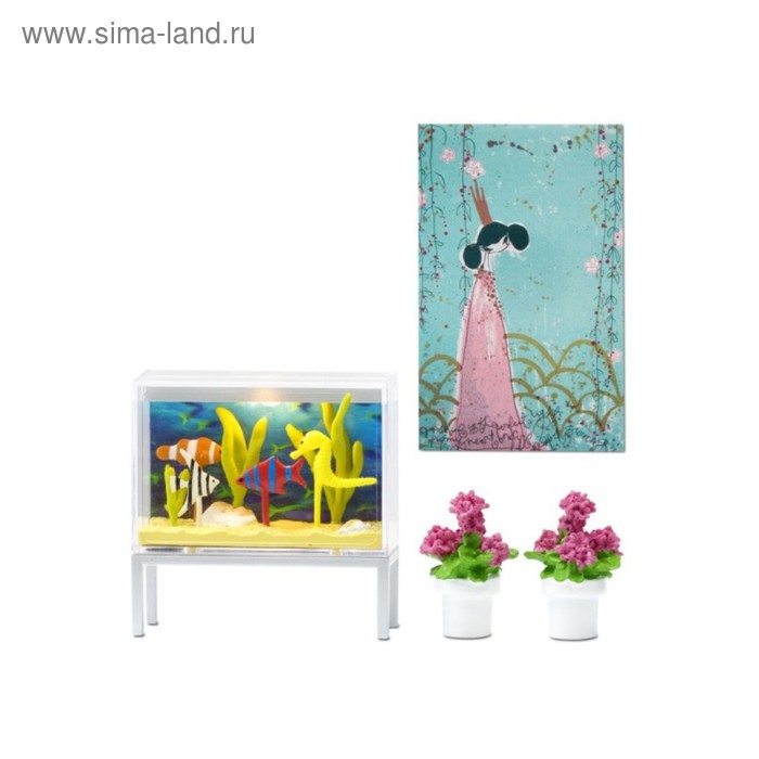 фото Игровой набор для кукольного домика смоланд «аквариум и декор» lundby