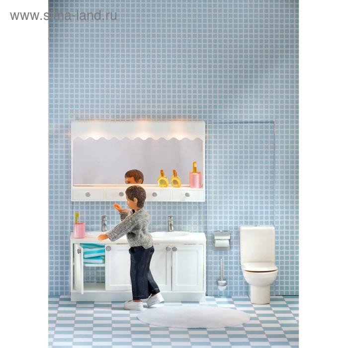 фото Мебель для кукольного домика смоланд «ванная», с двумя раковинами lundby
