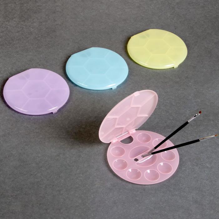 Палитра для смешивания лаков, с крышкой, 10 ячеек, цвет МИКС
Палитра для смешивания лаков, с крышкой, 10 ячеек, цвет МИКС