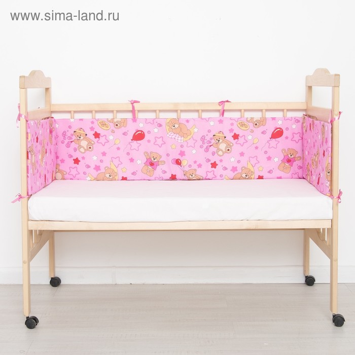 Бортик "Медвежата", бязь, поролон, 4 части (2 ч: 30*60см, 2 ч: 30*120см) , цвет роз. 542
Бортик "Медвежата", бязь, поролон, 4 части (2 ч: 30*60см, 2 ч: 30*120см) , цвет роз. 542