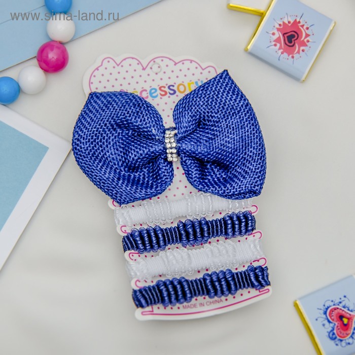 Набор для волос "Малютка" синий белый (4 резинки, 1 зажим) бант
Набор для волос "Малютка" синий белый (4 резинки, 1 зажим) бант