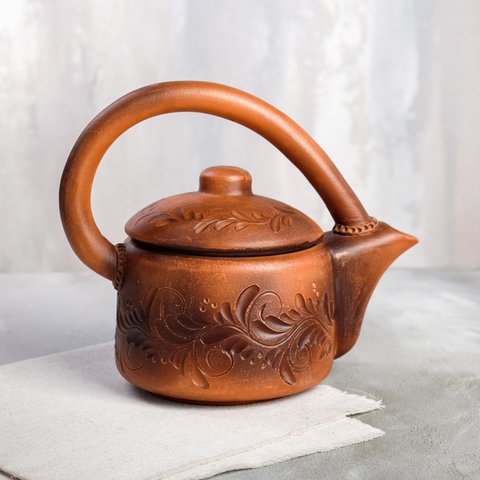 Чайник для заварки "Red Clay", декор, красная глина, 1 л
Чайник для заварки "Red Clay", декор, красная глина, 1 л