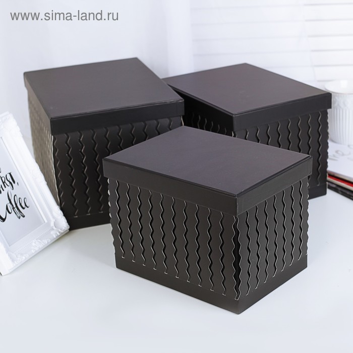 Набор коробок 3в1 "Черный абажур", 25х20х18 см
Набор коробок 3в1 "Черный абажур", 25х20х18 см