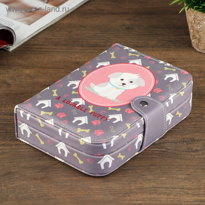 Шкатулка кожзам для украшений "Щеночек" 5х20х14 см
Шкатулка кожзам для украшений "Щеночек" 5х20х14 см