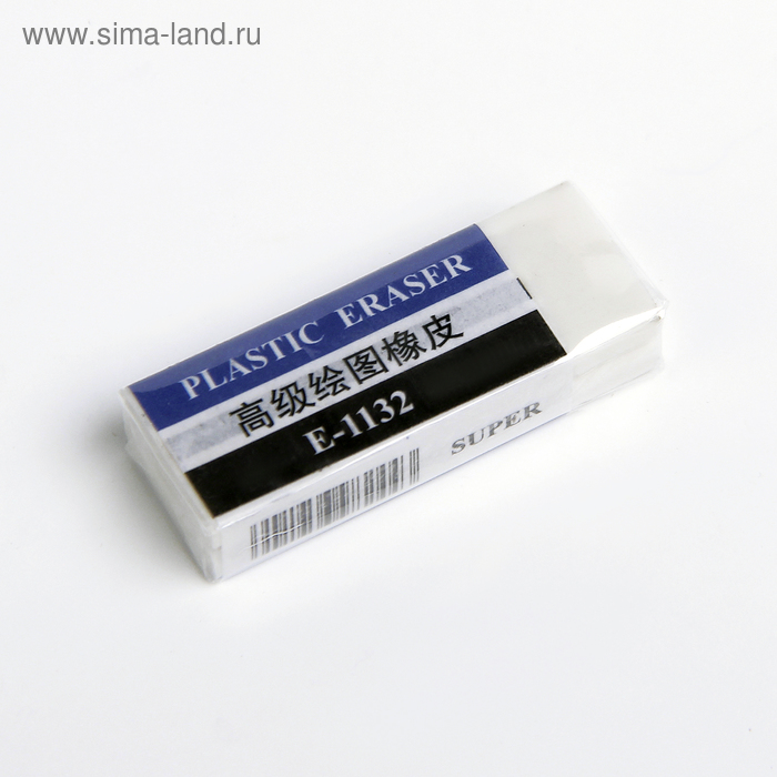 Ластик прямоугольный белый, универсальный, в бумажном держателе, в плёнке
Ластик прямоугольный белый, универсальный, в бумажном держателе, в плёнке