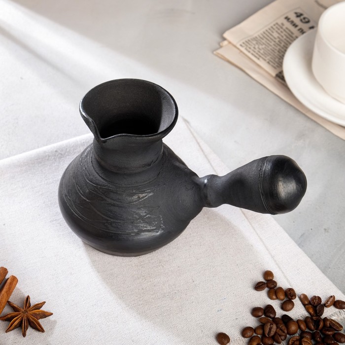 Турка для кофе "Чёрная керамика", 0.25 мл
Турка для кофе "Чёрная керамика", 0.25 мл