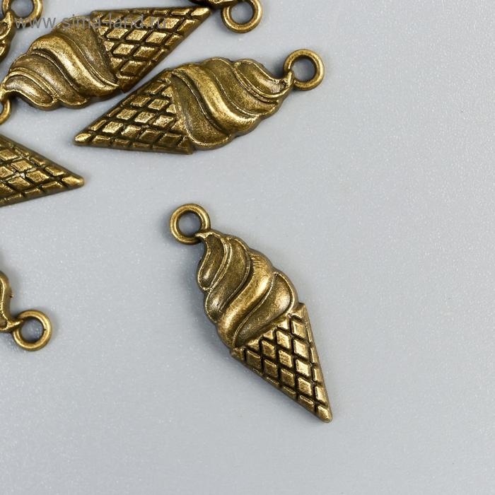 Декор для творчества металл "Рожок с мороженым" бронза 2,5х0,7 см
Декор для творчества металл "Рожок с мороженым" бронза 2,5х0,7 см