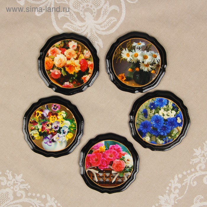 Магнит "Цветы" лаковая миниатюра, МИКС 
Магнит "Цветы" лаковая миниатюра, МИКС
