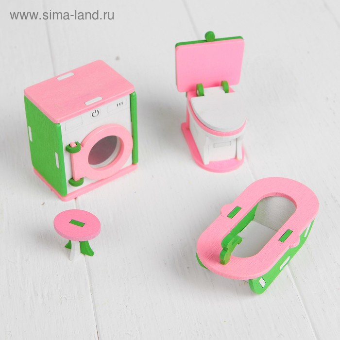 Мебель для кукол «Ванная со стиральной машинкой»
Мебель для кукол «Ванная со стиральной машинкой»