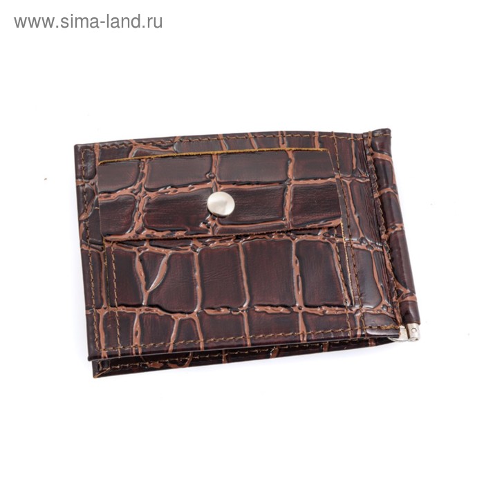 фото Зажим для купюр, цвет коричневый премьер