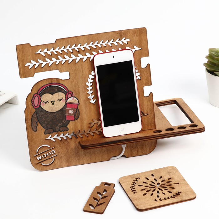 фото Органайзер составной «совушка в наушниках»