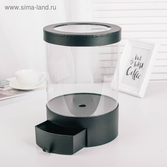 Коробка подарочная для цветов, черная, с ящиком, 20х20х32,5 см
Коробка подарочная для цветов, черная, с ящиком, 20х20х32,5 см