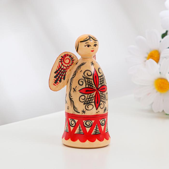 Сувенир «Ангелочек», 4×4×8 см, мезенская роспись
Сувенир «Ангелочек», 4×4×8 см, мезенская роспись