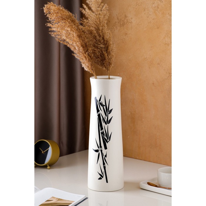 Ваза керамическая "Элита", настольная, белая, бамбук, 40 см, авторская работа
Ваза керамическая "Элита", настольная, белая, бамбук, 40 см, авторская работа