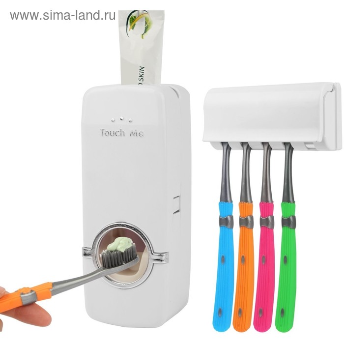 Диспенсер для зубной пасты с держателем на 5 зубных щеток Homsu, белый
Диспенсер для зубной пасты с держателем на 5 зубных щеток Homsu, белый