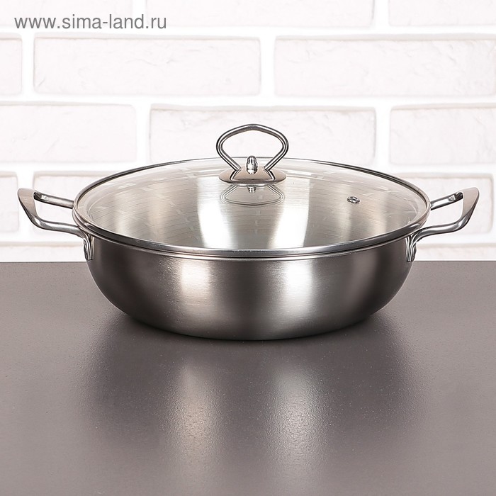 Жаровня, d=26 см, стеклянная крышка, цвет хромированный
Жаровня, d=26 см, стеклянная крышка, цвет хромированный