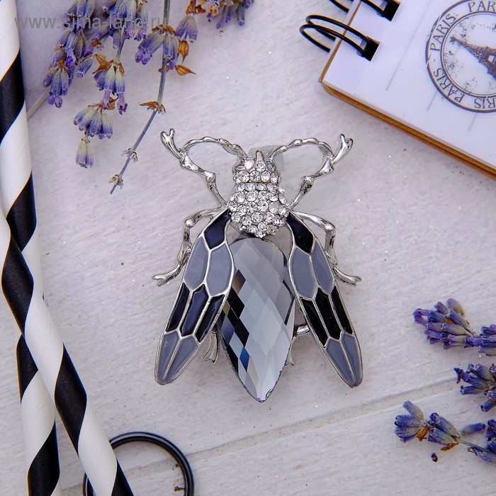 Брошь "Насекомое" коридалид", цвет серый в серебре
Брошь "Насекомое" коридалид", цвет серый в серебре