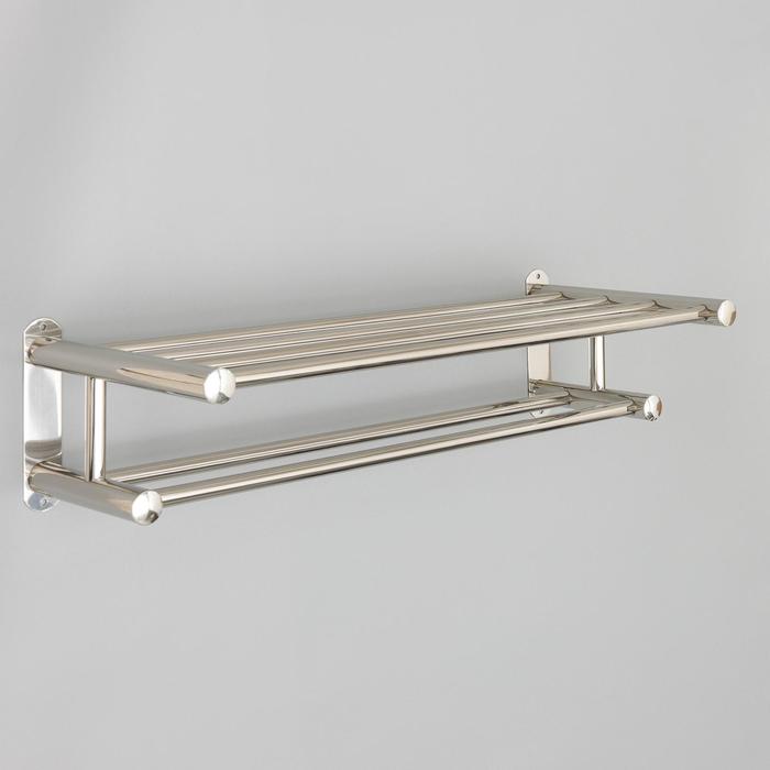 Полка с держателем полотенец, 59,5×22,5×15,3 см
Полка с держателем полотенец, 59,5×22,5×15,3 см