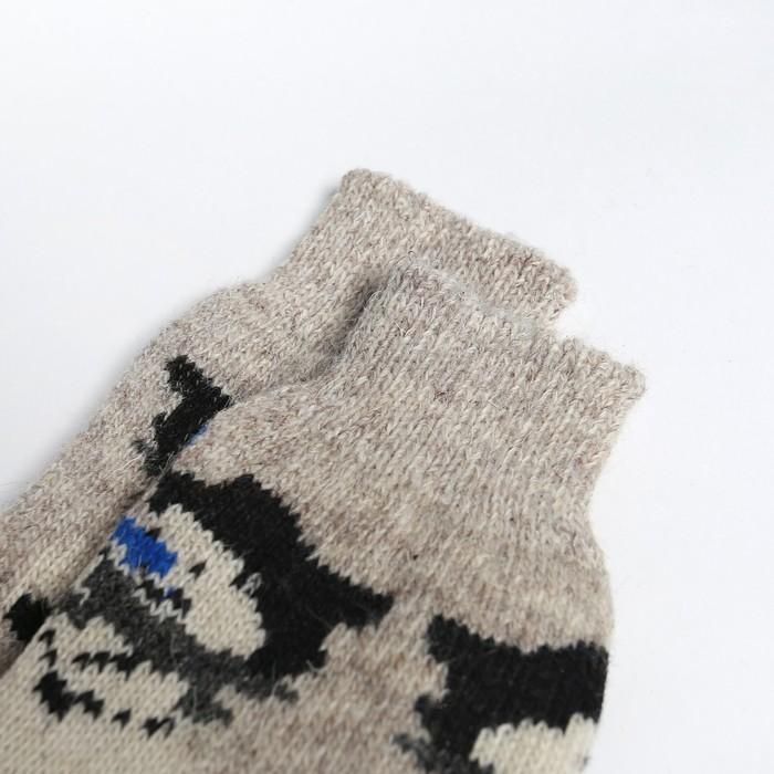 фото Носки мужские шерстяные «снеговик», цвет серый, размер 27 стильная шерсть