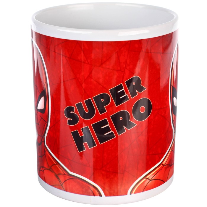 фото Кружка сублимация, 350 мл "super hero", человек-паук marvel