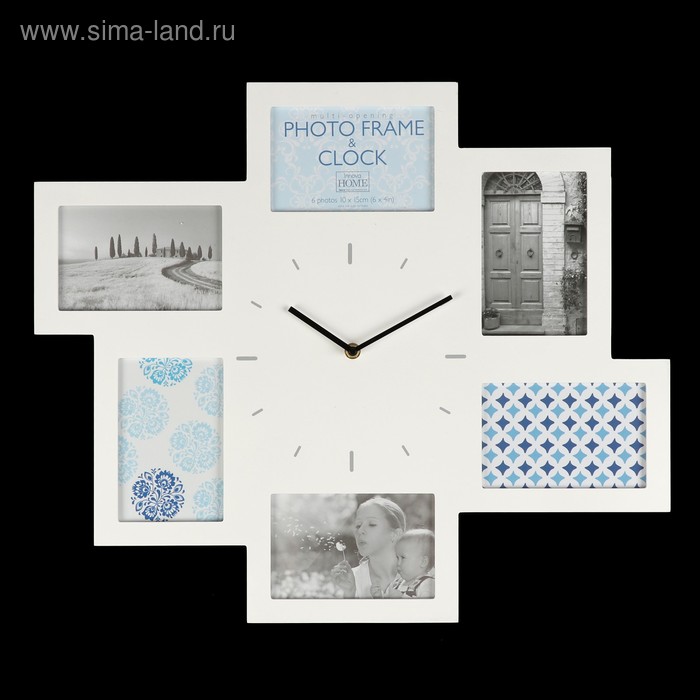 Фоторамка-часы на 6 фото Innova W07368 "Белая" 46x54 см
Фоторамка-часы на 6 фото Innova W07368 "Белая" 46x54 см
