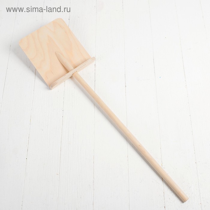 фото Лопата деревянная большая, размер: 72 × 14.5 см, d черенка: 1,4 см десятое королевство