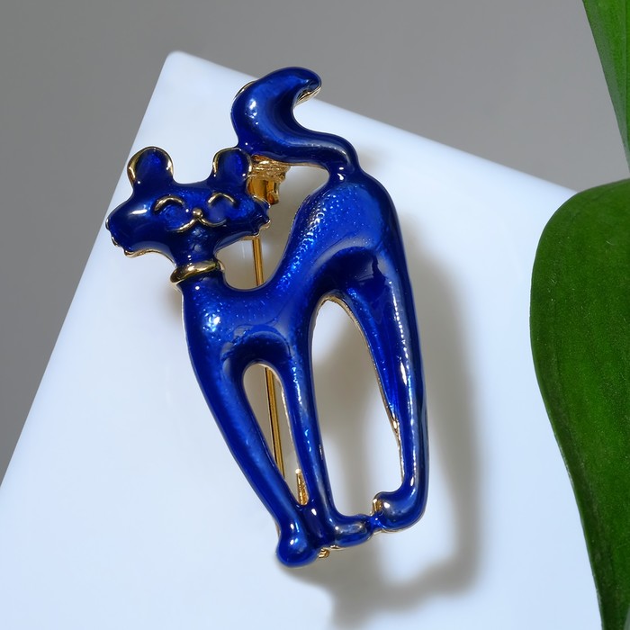 Брошь "Кошка" бурма, цвет синий в золоте
Брошь "Кошка" бурма, цвет синий в золоте