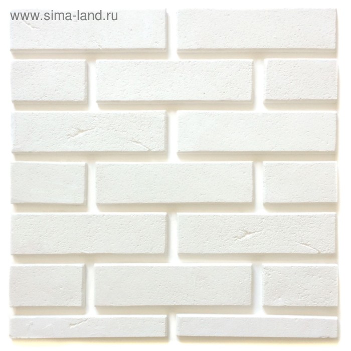 Декоративный камень Кирпич классика (62шт в наборе), белый, 1м2 
Декоративный камень Кирпич классика (62шт в наборе), белый, 1м2