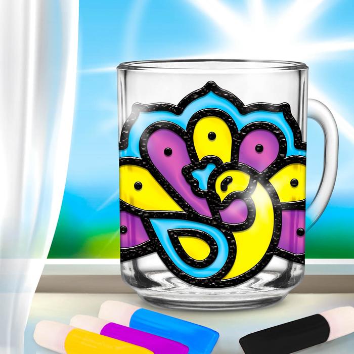 Витражная роспись кружки «Павлин»
Витражная роспись кружки «Павлин»