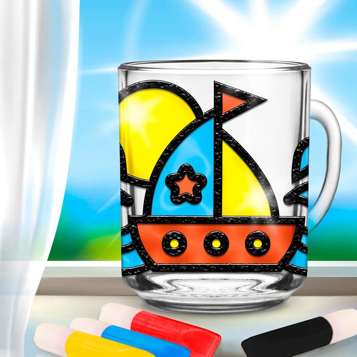 Витражная роспись кружки «Кораблик»
Витражная роспись кружки «Кораблик»