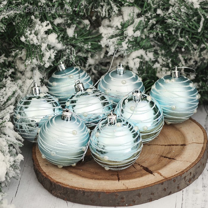 Набор шаров пластик d-6 см, 8 шт "Жемчужный орион" голубой
Набор шаров пластик d-6 см, 8 шт "Жемчужный орион" голубой